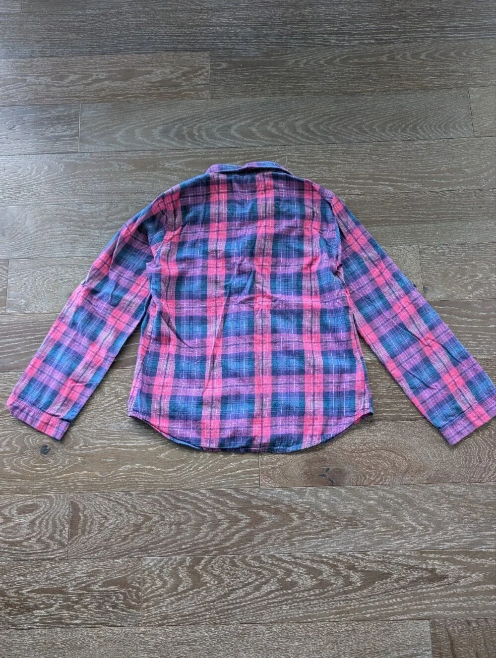 Victoria's Secret Pink & Blue Plaid Pajama Set Size Small